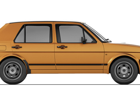Volkswagen Golf II 5-door 1983 3D-Modell