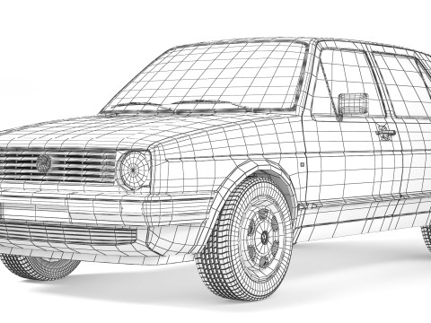 Volkswagen Golf II 5-door 1983 3D-Modell