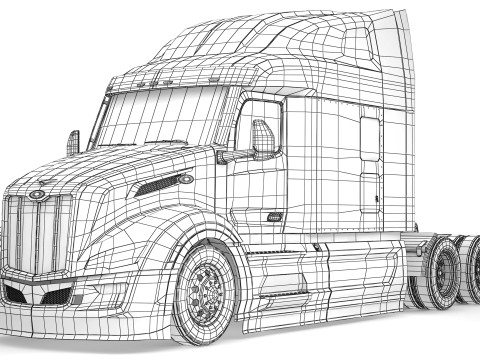 Peterbilt 579 Ultraloft 2025 Modello 3D