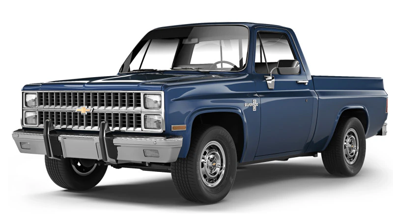 Chevrolet C10 Silverado 1982 3D Model .c4d .max .obj .3ds .fbx .stl .blend