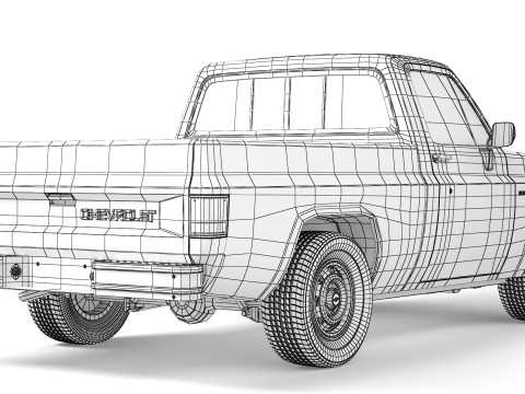 Chevrolet C10 Silverado 1982 3D-Modell