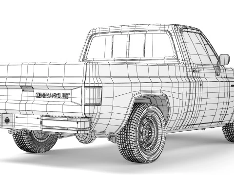 Chevrolet C10 Silverado 1982 3D Model