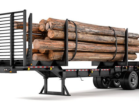 McLendon log 42 Trailer 2023 Modello 3D