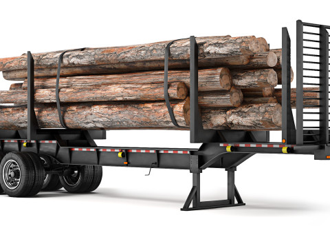 McLendon log 42 Trailer 2023 Modello 3D