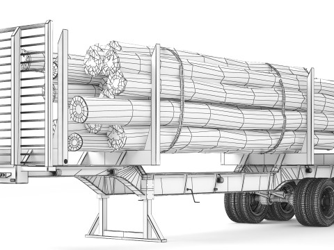 McLendon log 42 Trailer 2023 Modello 3D