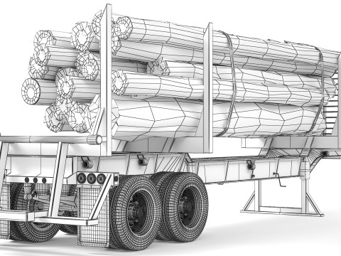 McLendon log 42 Trailer 2023 Modello 3D
