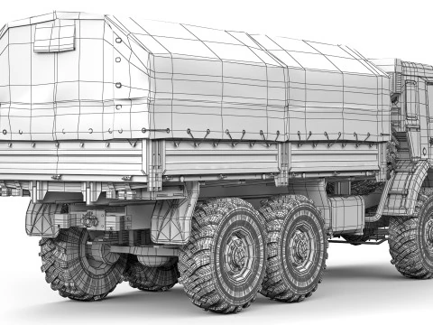 Kamaz 5350 Mustang 2003 3D Model