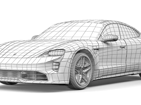 Porsche Taycan GTS 2022 3D Model