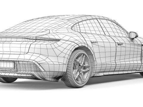 Porsche Taycan GTS 2022 3D Model