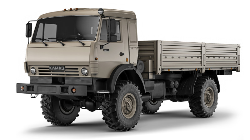Kamaz 4350 Mustang 2003 3D Model .c4d .max .obj .3ds .fbx .stl .blend