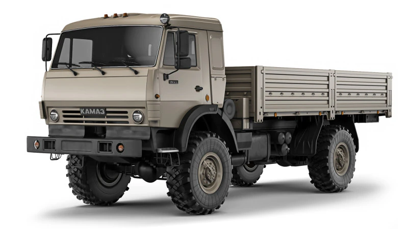 Kamaz 4350 Mustang 2003 3D Model .c4d .max .obj .3ds .fbx .stl .blend 