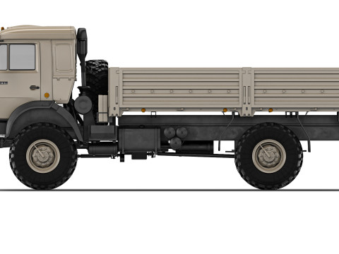 Kamaz 4350 Mustang 2003 3D Model