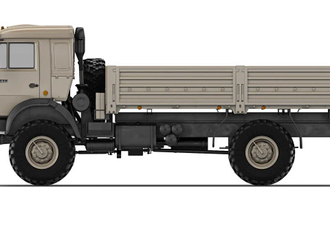 Kamaz 4350 Mustang 2003 3D Model