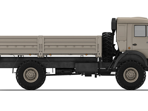 Kamaz 4350 Mustang 2003 3D Model