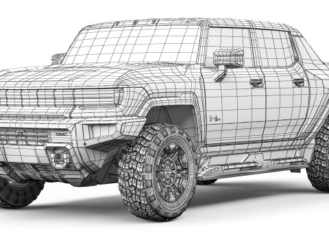 Hummer EV 2022 3D Model