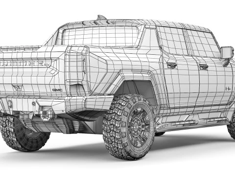 Hummer EV 2022 3D Model