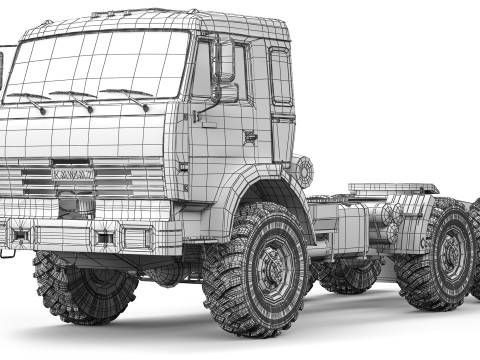 Kamaz 44108 2003 3D Model