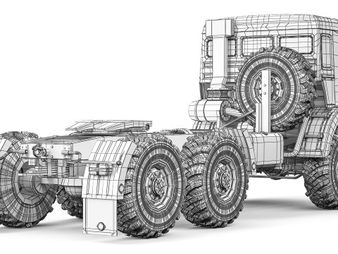 Kamaz 44108 2003 3D Model