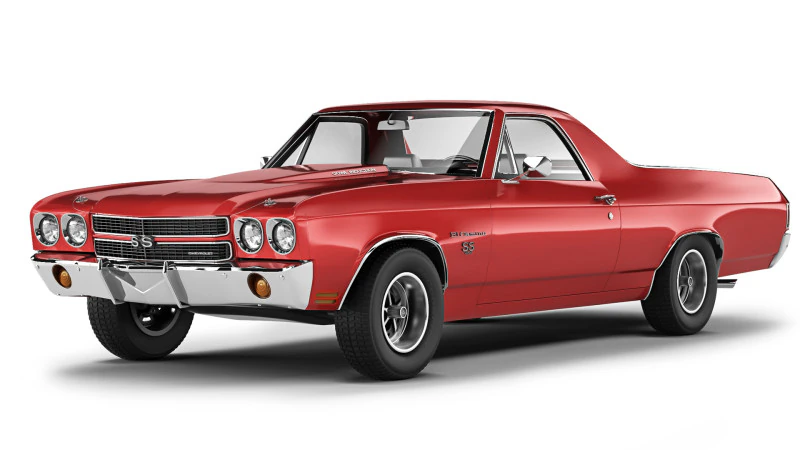 Chevrolet El Camino SS454 1970 Modello 3D .c4d .max .obj .3ds .fbx .stl .blend 