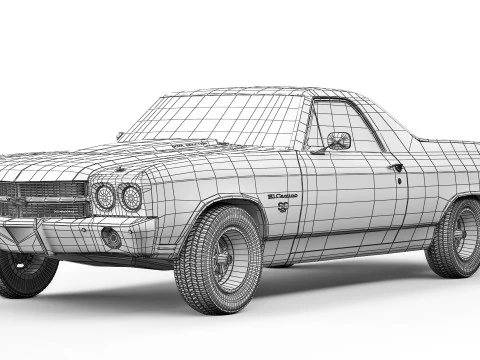 Chevrolet El Camino SS454 1970 Modello 3D