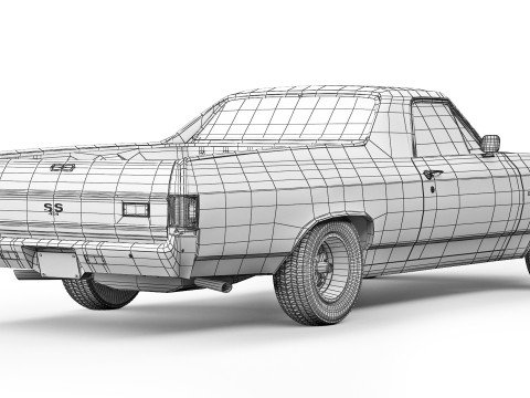 Chevrolet El Camino SS 454 1970 3D Model