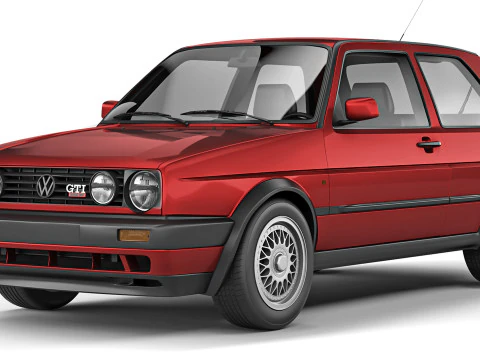 Volkswagen Golf II GTI 3 pintu 1992 Model 3D