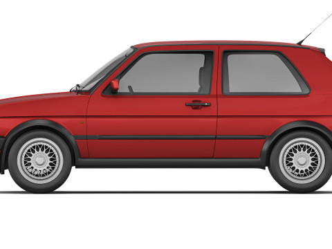 Volkswagen Golf II GTI 3-door 1992 3D Модель