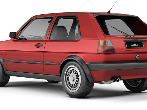 Volkswagen Golf II GTI 3-door 1992 3D Модель