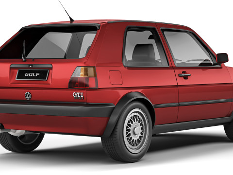 Volkswagen Golf II GTI 3-door 1992 3D Модель