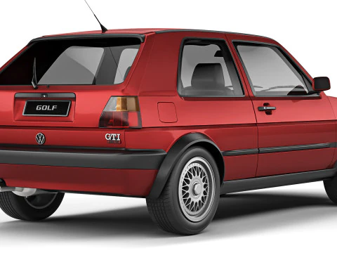 Volkswagen Golf II GTI 3-door 1992 3D Model
