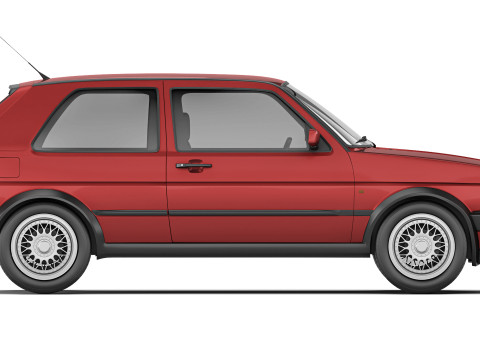 Volkswagen Golf II GTI 3-door 1992 3D Модель