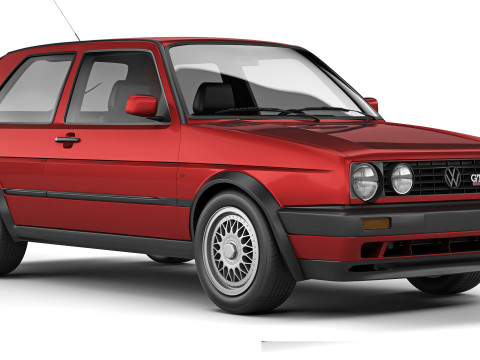 Volkswagen Golf II GTI 3-door 1992 3D Модель