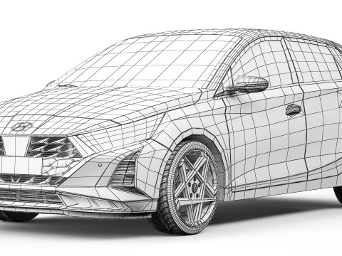 Hyundai i20 2024 3D Model