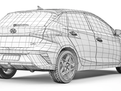 Hyundai i20 2024 3D Model