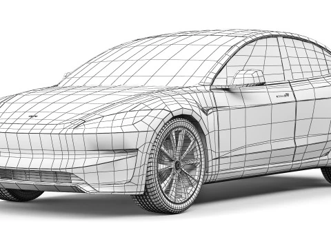Tesla Model 3 Performance Long Range 2024 3D Model