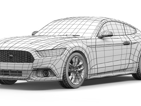 Mustang 2015 3D Модель