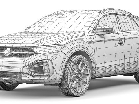 Volkswagen T-Roc R 2022 3Dモデル