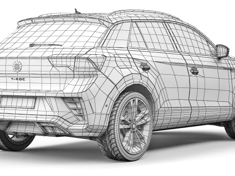 Volkswagen T-Roc R-line 2022 3D Model