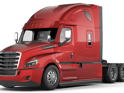 Cabine longa Freightliner Cascadia 2020 Modelo 3D