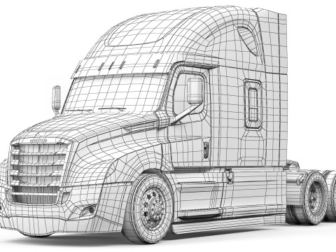 Freightliner Cascadia 2020 Sleeper Cab 3Dモデル