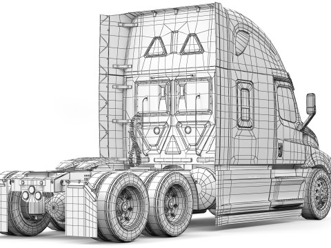 Freightliner Cascadia 2020 Sleeper Cab 3Dモデル