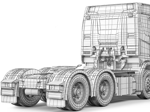 Scania R580 6x4 2019 Model 3D