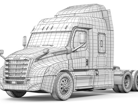 Freightliner Cascadia XT Mid-Roof 2020 Model 3D