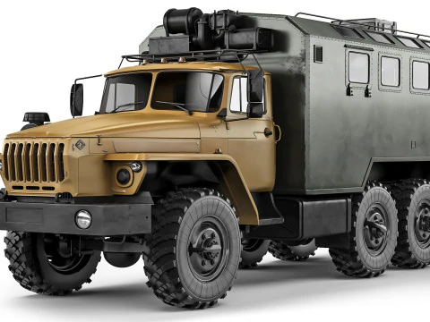 ウラル 4320 クン 2015 3Dモデル