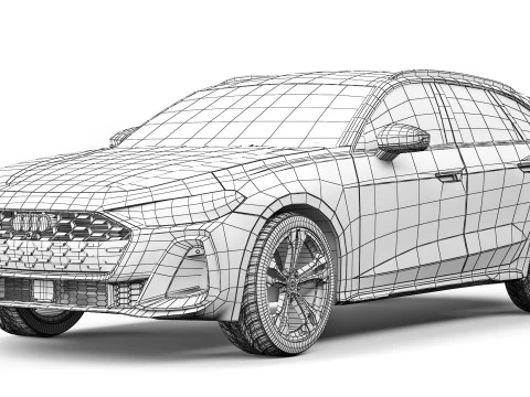 Audi A5 Avant 2025 3D Model