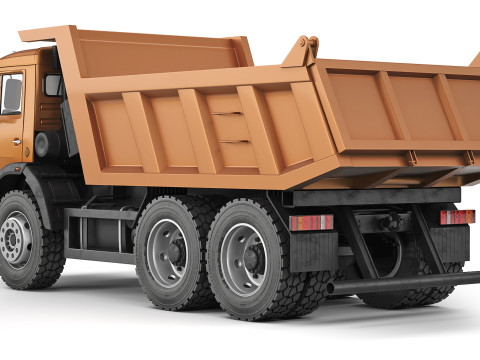 Kamaz 65111 tipper 2003 Model 3D
