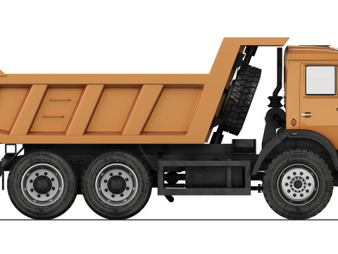 Kamaz 65111 tipper 2003 Model 3D