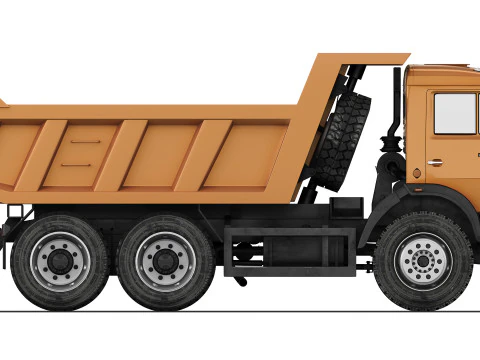 Kamaz 65111 tipper 2003 3D Model