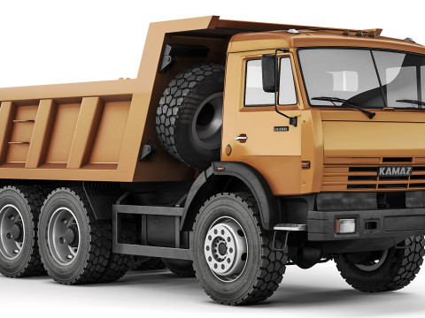 Kamaz 65111 tipper 2003 Model 3D