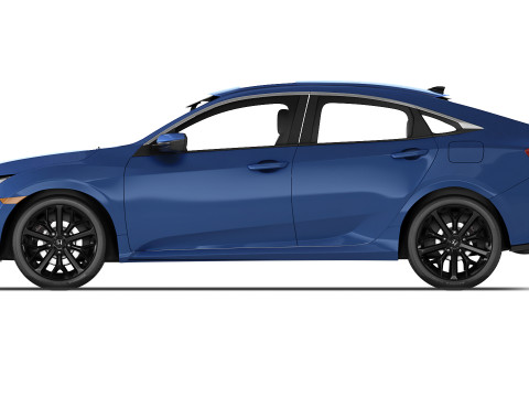Honda Civic Sedan Si 2020 3D Модель